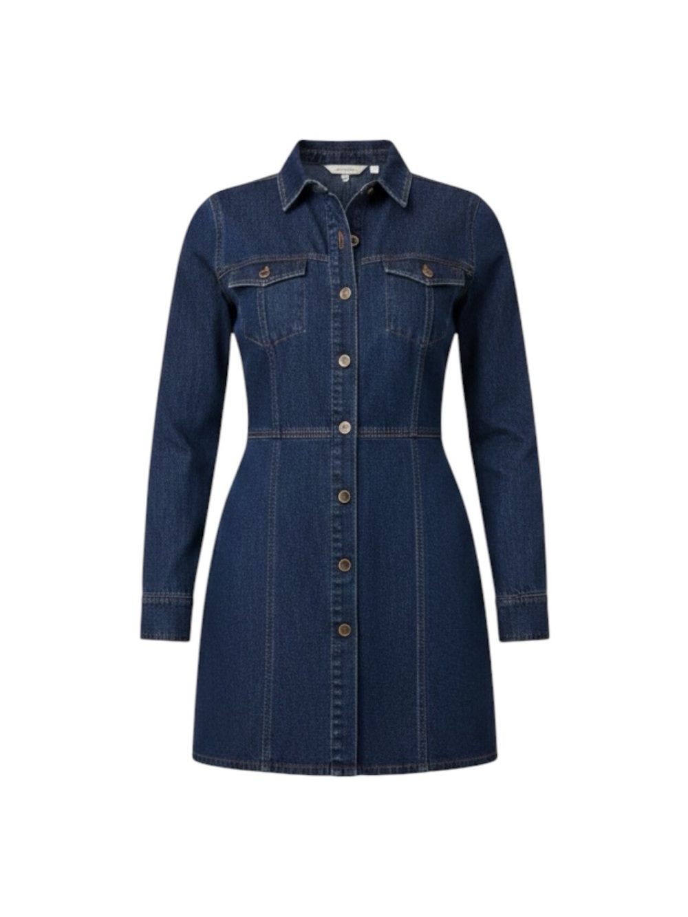 Frye Dark Blue Denim Button-Front Mini Dress size Medium and Large NWOT